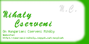mihaly cserveni business card