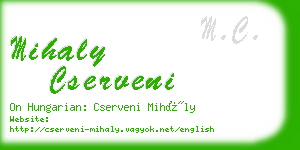 mihaly cserveni business card